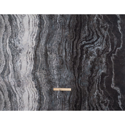 Stonehenge Quilting Cotton by Northcott - Graphite Swirling Lines Gradient - Ombre II Collection