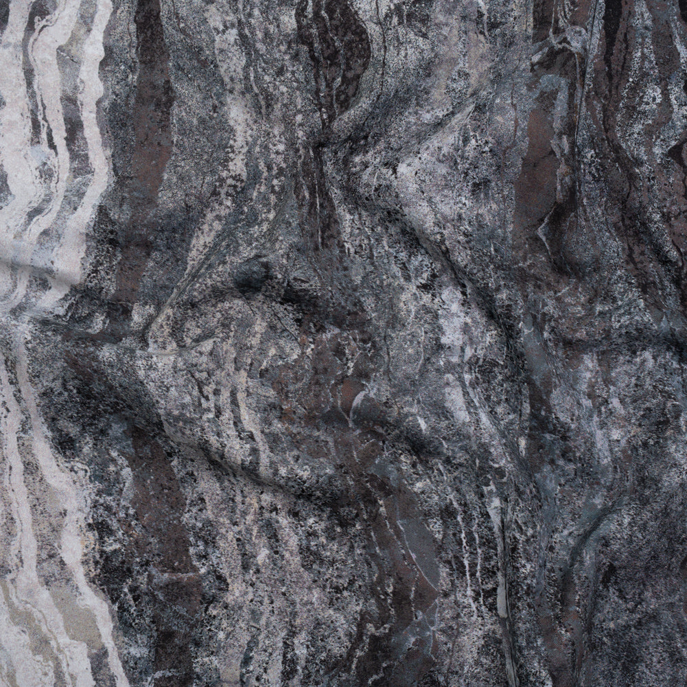 Stonehenge Quilting Cotton by Northcott - Graphite Swirling Lines Gradient - Ombre II Collection