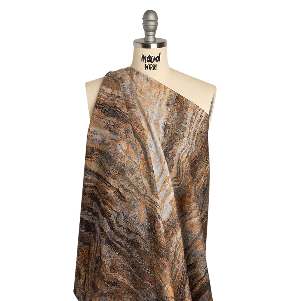 Stonehenge Wide Backing Quilting Cotton by Northcott - Iron Ore Swirling Lines Gradient, 108" Width - Ombre Wide Backing II Collection - Drape