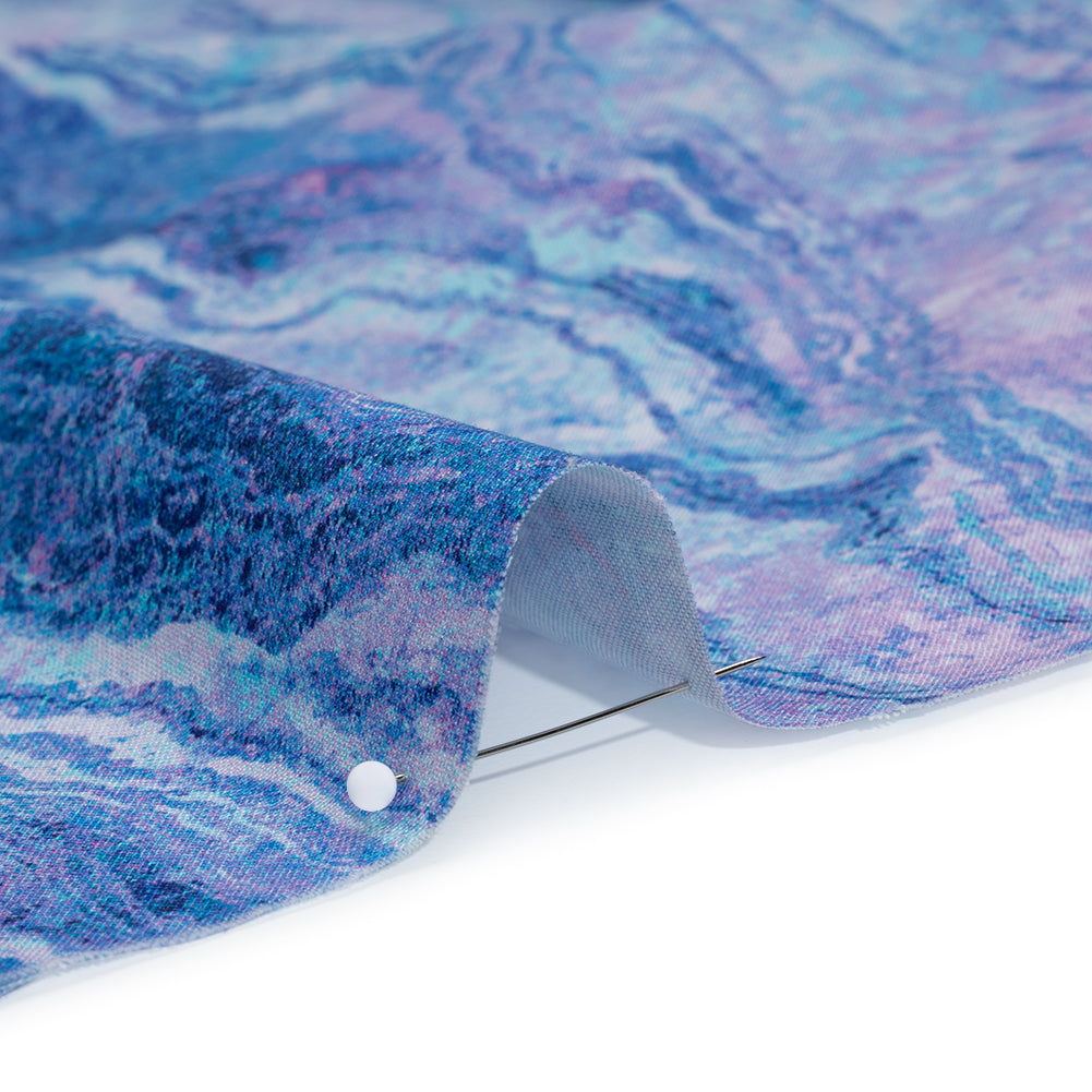 Stonehenge Wide Backing Quilting Cotton by Northcott - Twilight Swirling Lines Gradient, 108" Width - Ombre Wide Backing II Collection - Detail
