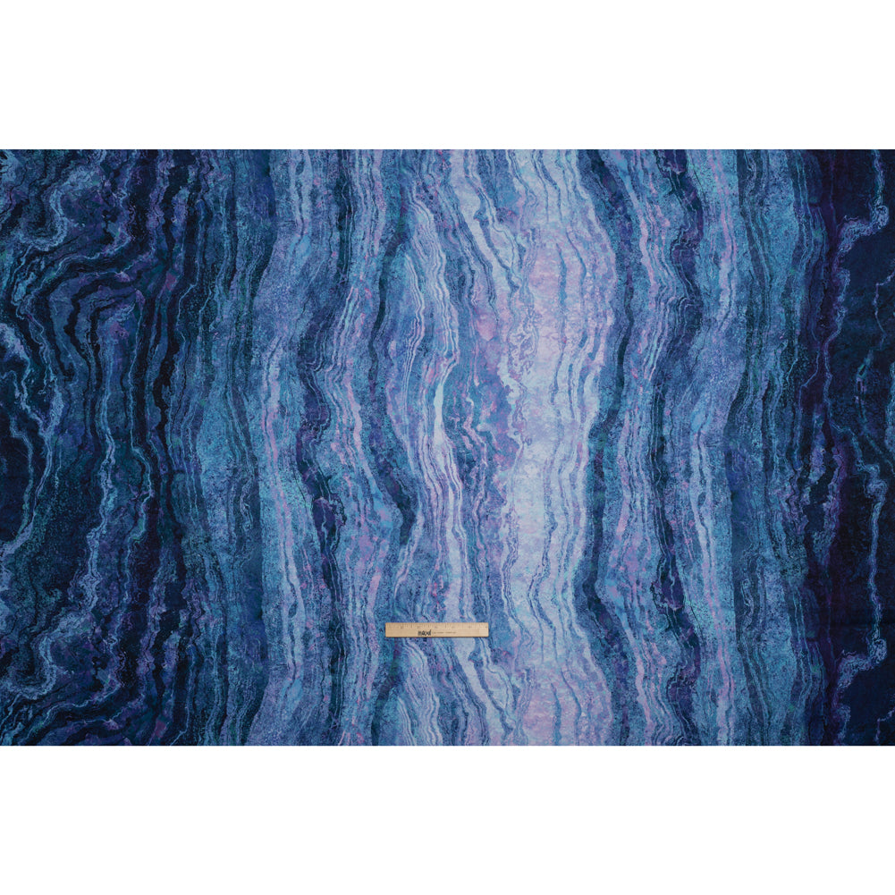 Stonehenge Wide Backing Quilting Cotton by Northcott - Twilight Swirling Lines Gradient, 108" Width - Ombre Wide Backing II Collection - Full