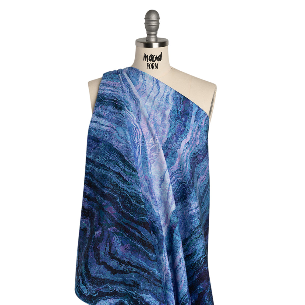 Stonehenge Wide Backing Quilting Cotton by Northcott - Twilight Swirling Lines Gradient, 108" Width - Ombre Wide Backing II Collection - Drape