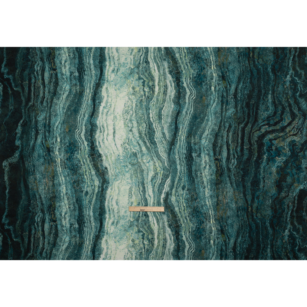 Stonehenge Wide Backing Quilting Cotton by Northcott - Blue Planet Swirling Lines Gradient, 108" Width - Ombre Wide Backing II Collection - Full
