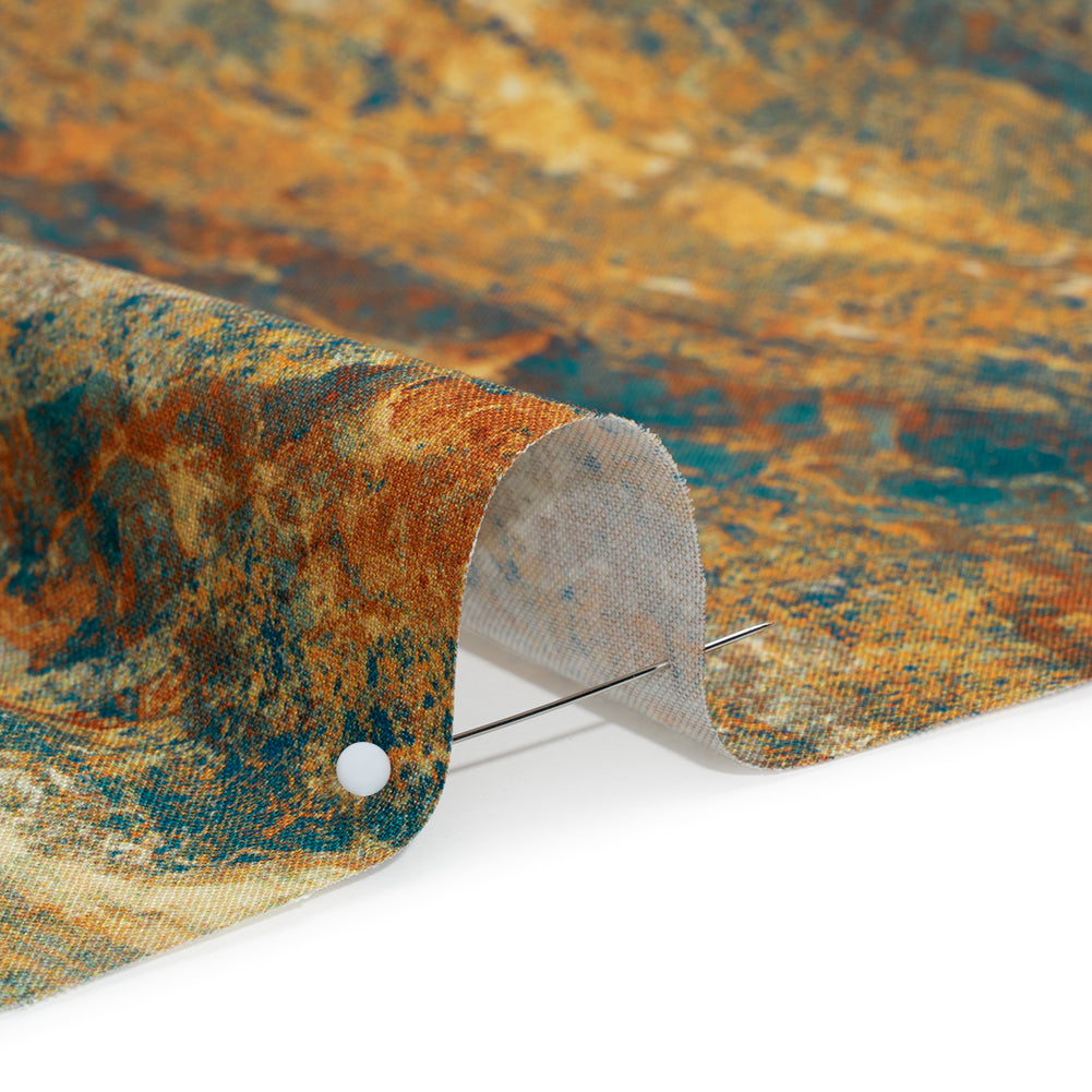Stonehenge Wide Backing Quilting Cotton by Northcott - Oxidized Copper Swirling Lines Gradient, 108" Width - Ombre Wide Backing II Collection - Detail