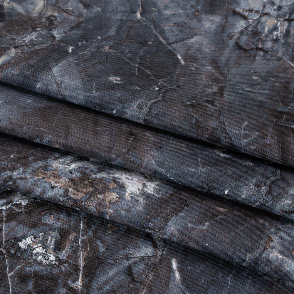Stonehenge Wide Backing Quilting Cotton by Northcott - Cool Gray Marble 6 Stone Crackle, 108" Width - Surfaces Wide Backing Collection - Folded