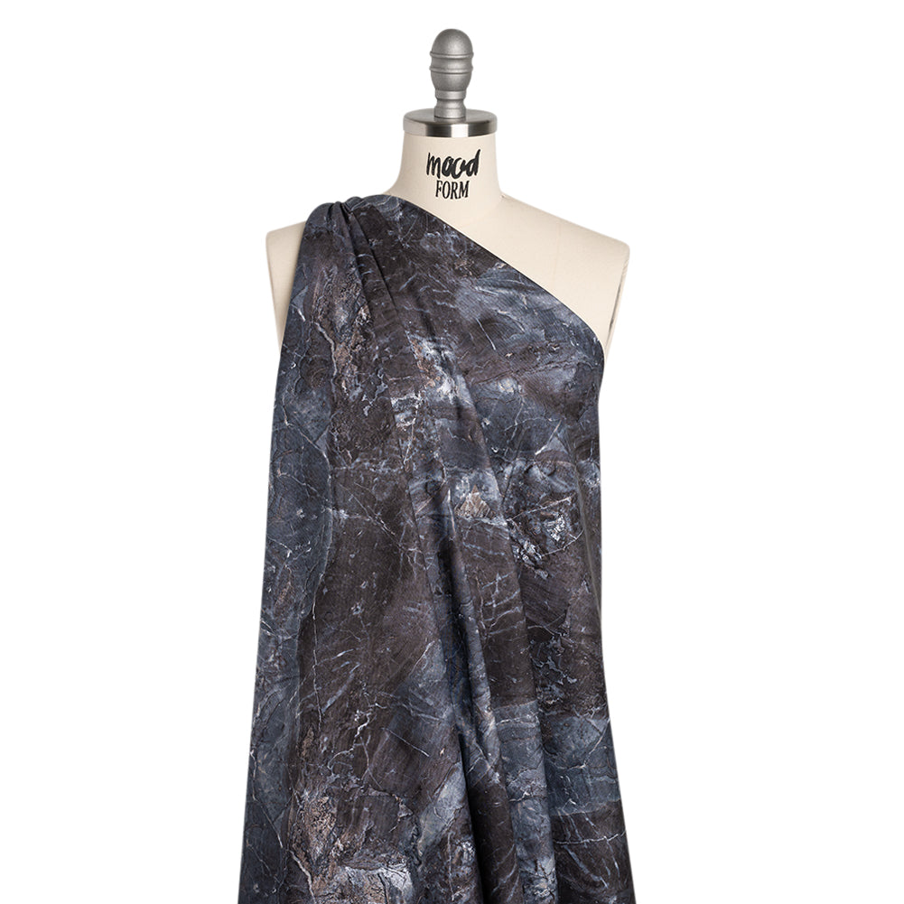 Stonehenge Wide Backing Quilting Cotton by Northcott - Cool Gray Marble 6 Stone Crackle, 108" Width - Surfaces Wide Backing Collection - Drape