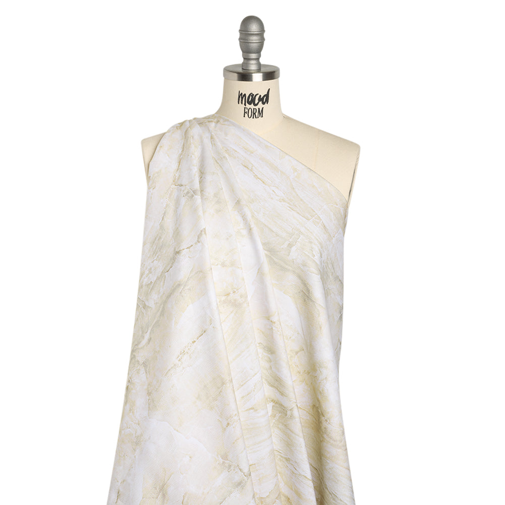 Stonehenge Wide Backing Quilting Cotton by Northcott - Cream Marble 10 Abstract Stone, 108" Width - Surfaces Wide Backing Collection - Drape