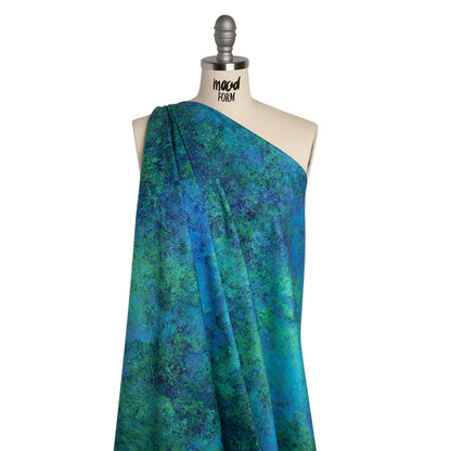 Stonehenge Wide Backing Quilting Cotton by Northcott - Blue Lagoon Textural Abstract, 108" Width - Multi Mixers Wide Backing Collection