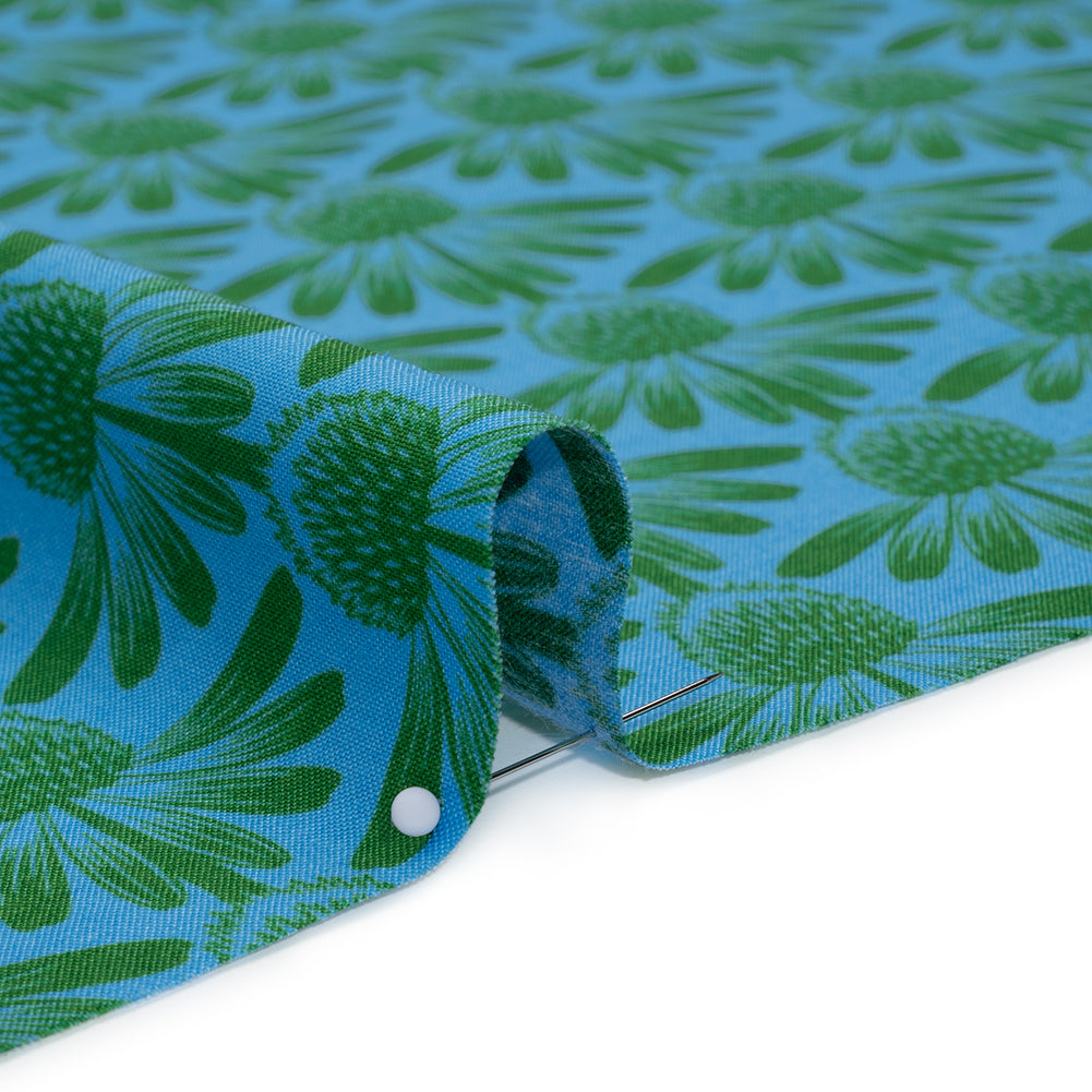Printed Quilting Cotton by Anna Maria Textiles for Northcott - Pool Coneflower Floral - Indelible Collection - Detail