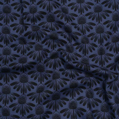 Printed Quilting Cotton by Anna Maria Textiles for Northcott - Night Coneflower Floral - Indelible Collection