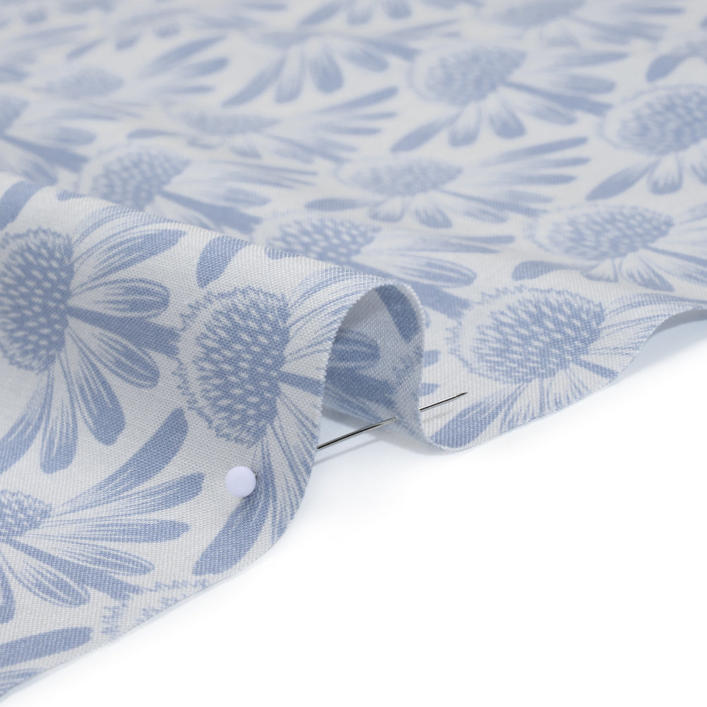 Printed Quilting Cotton by Anna Maria Textiles for Northcott - Sky Coneflower Floral - Indelible Collection - Detail
