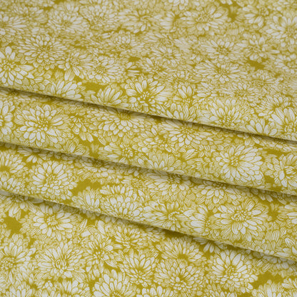 Printed Quilting Cotton by Anna Maria Textiles for Northcott - Golden Mums Floral - Indelible Collection