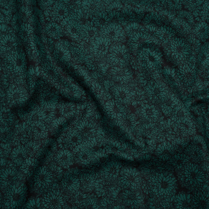 Printed Quilting Cotton by Anna Maria Textiles for Northcott - Seaweed Mums Floral - Indelible Collection