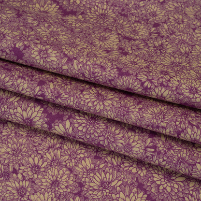 Printed Quilting Cotton by Anna Maria Textiles for Northcott - Mauve Mums Floral - Indelible Collection