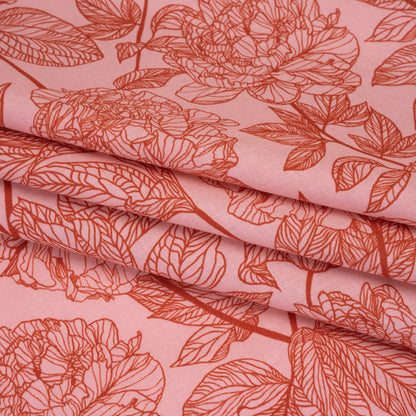 Printed Quilting Cotton by Anna Maria Textiles for Northcott - Rouge Peony Floral - Indelible Collection