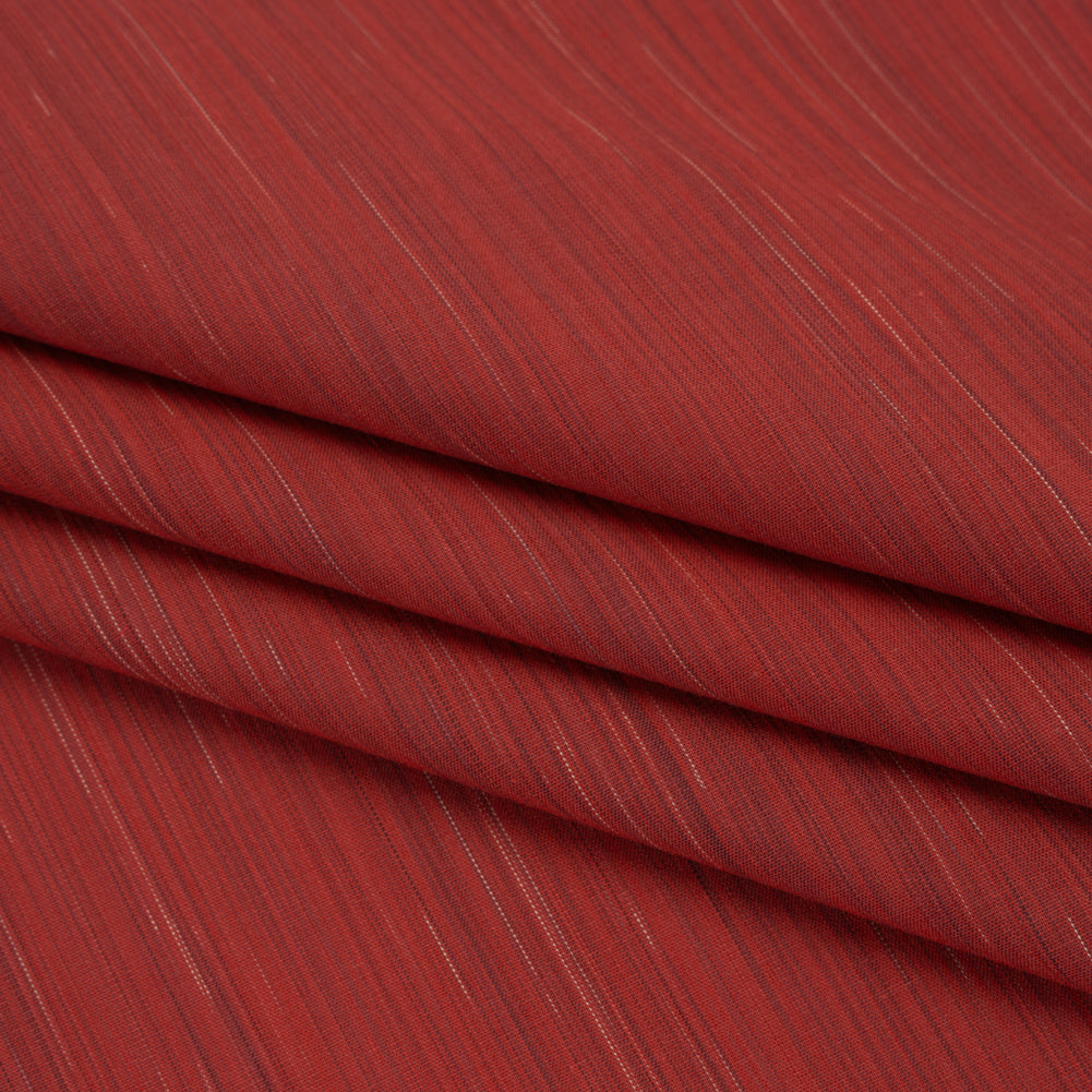 Woven Quilting Cotton Fabric by FIGO Studio - Ruby Striated - Space Dye Collection - Folded