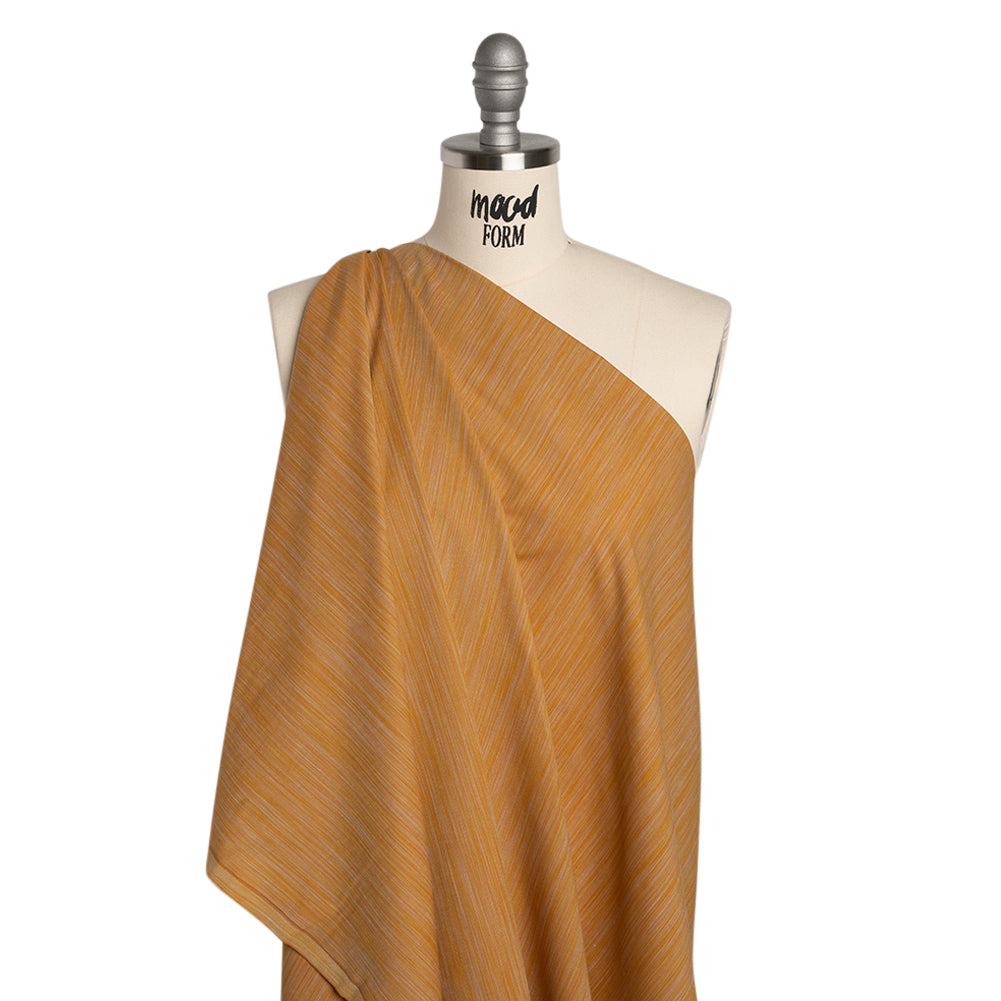 Woven Quilting Cotton Fabric by FIGO Studio - Tangerine Striated - Space Dye Collection - Drape
