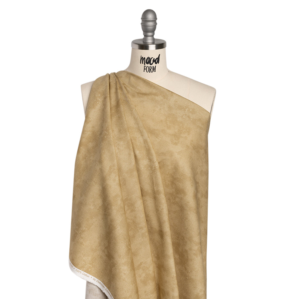 Printed Quilting Cotton by Deborah Edwards Northcott Studio - Taupe Fresco Texture - Toscana Collection - Folded