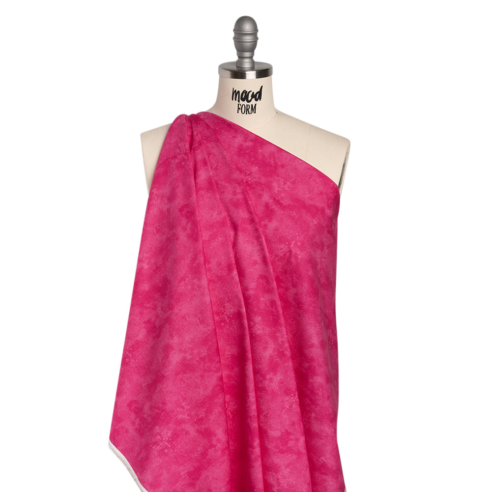 Printed Quilting Cotton by Deborah Edwards Northcott Studio - Fuchsia Fresco Texture - Toscana Collection - Folded