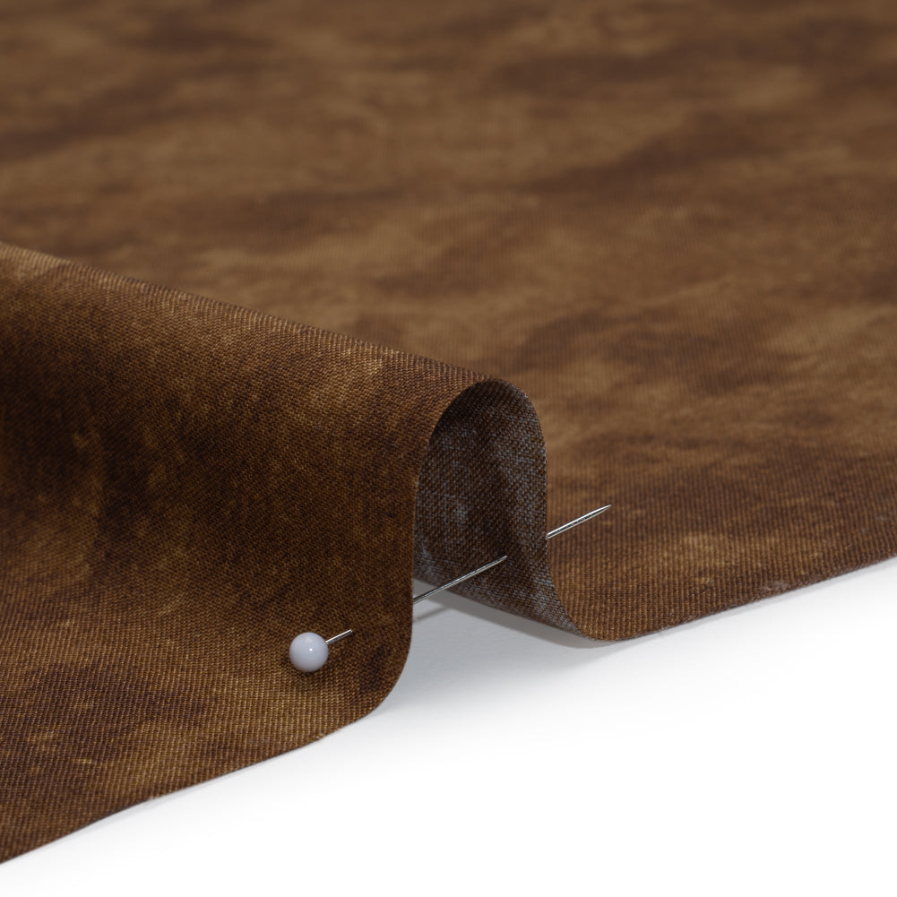 Printed Quilting Cotton by Deborah Edwards Northcott Studio - Chocolate Fresco Texture - Toscana Collection Full