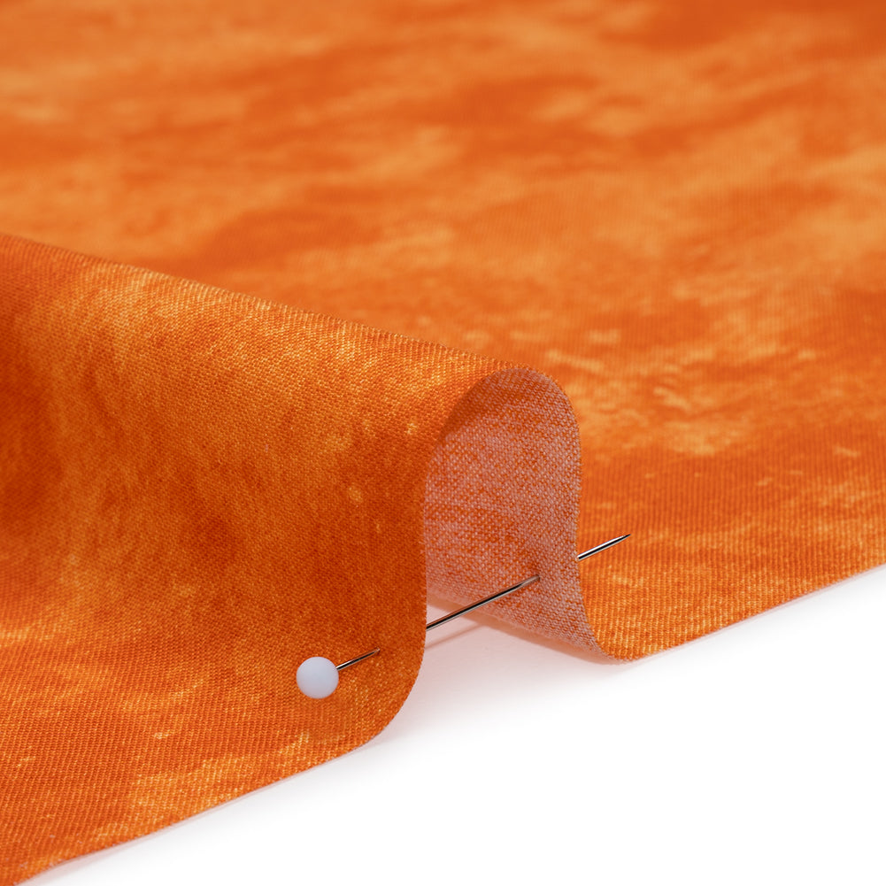 Printed Quilting Cotton by Deborah Edwards Northcott Studio - Tangerine Tango Fresco Texture - Toscana Collection - Full - Image 4 of 7