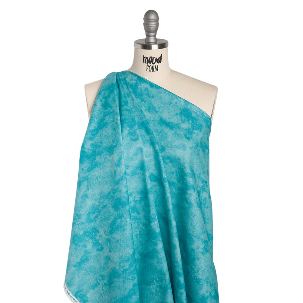 Printed Quilting Cotton by Deborah Edwards Northcott Studio - Bermuda Breeze Fresco Texture - Toscana Collection - Folded