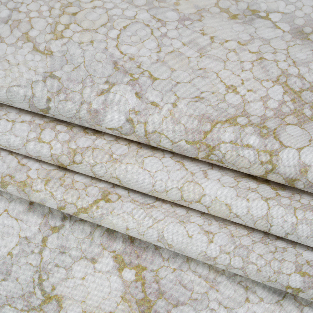 Wide Backing Quilting Cotton by Northcott, 108" Wide - Vanila Cream Bubbles - Bliss Wide Backing Collection - Folded