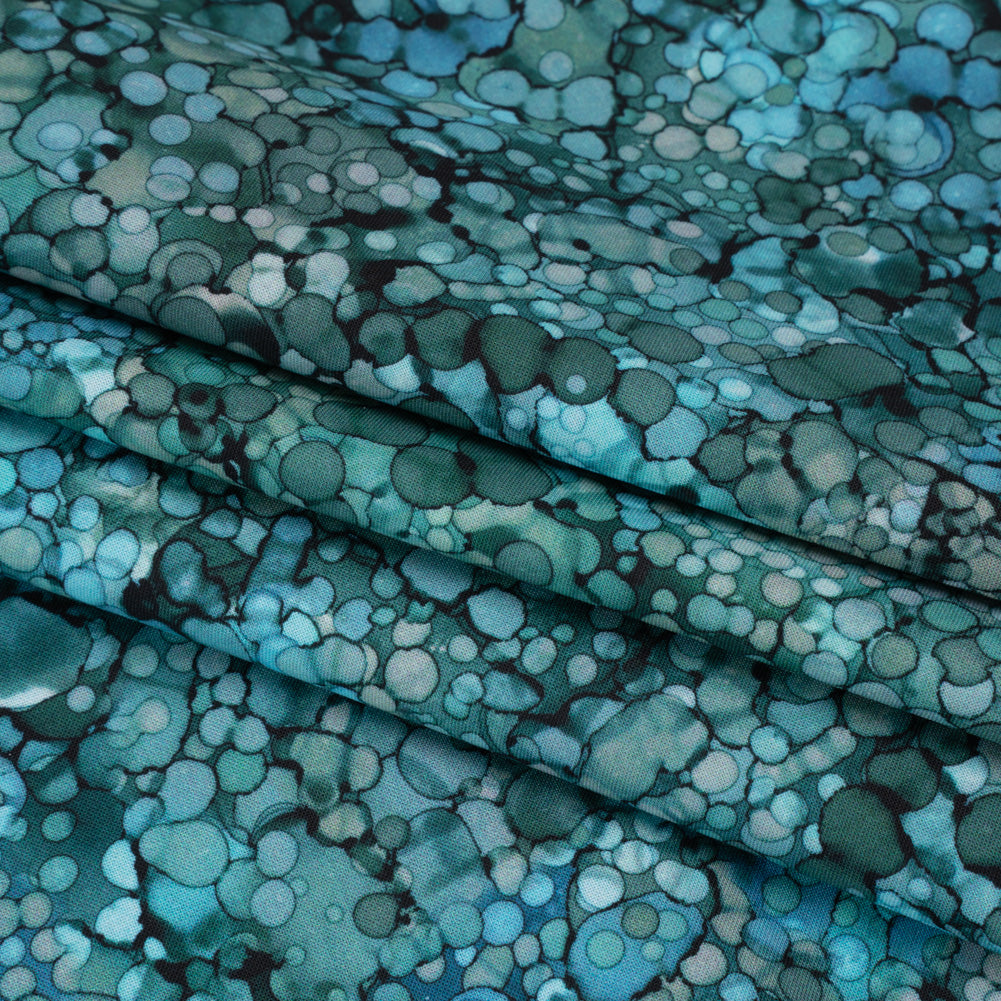 Wide Backing Quilting Cotton by Northcott, 108" Wide - Tranquility Bubbles - Bliss Wide Backing Collection Folded