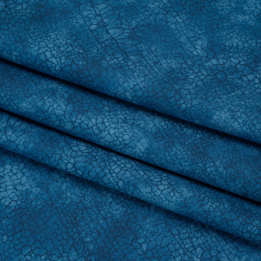 Wide Backing Quilting Cotton by Northcott, 108" Wide - Blue Bayou Abstract Texture - Crackle Wide Backing Collection - Folded