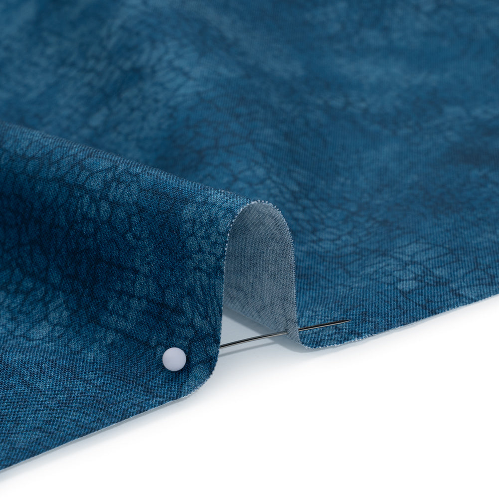 Wide Backing Quilting Cotton by Northcott, 108" Wide - Blue Bayou Abstract Texture - Crackle Wide Backing Collection - Detail