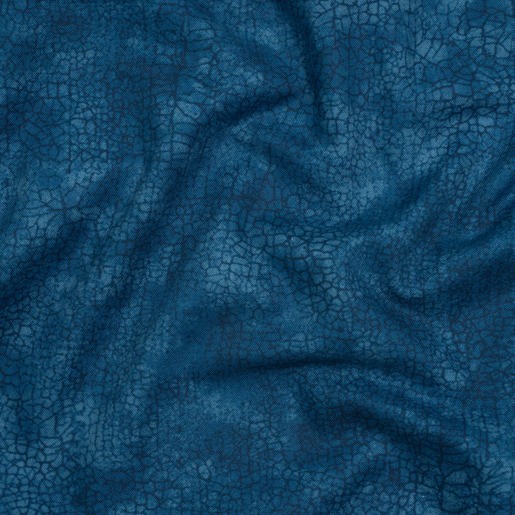 Wide Backing Quilting Cotton by Northcott, 108" Wide - Blue Bayou Abstract Texture - Crackle Wide Backing Collection