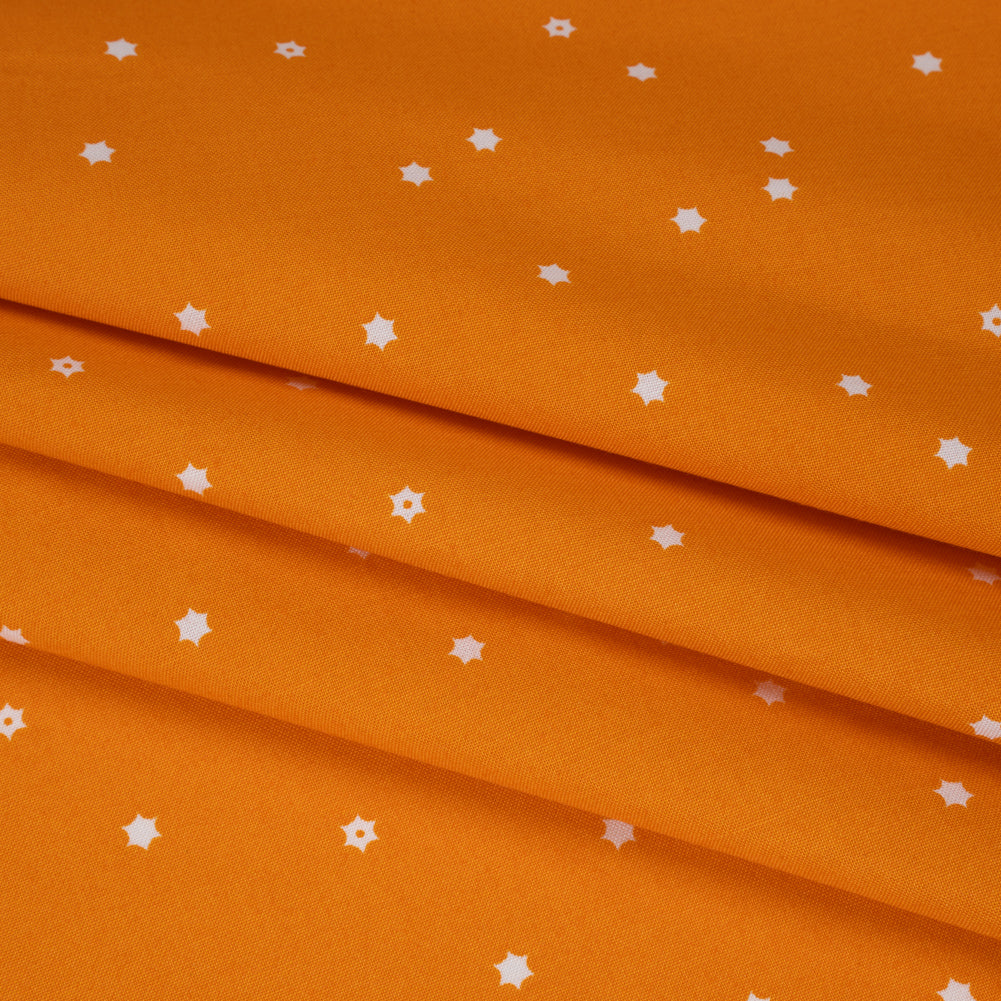 Printed Quilting Cotton by Ghazal Razavi for FIGO Studio - Orange Flowers - Seasons Basics Collection - Detail
