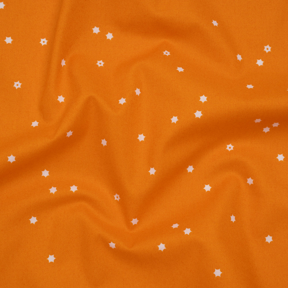 Printed Quilting Cotton by Ghazal Razavi for FIGO Studio - Orange Flowers - Seasons Basics Collection - Drape