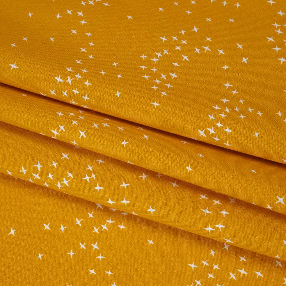 Printed Quilting Cotton by Ghazal Razavi for FIGO Studio - Yellow Birds - Seasons Basics Collection - Detail