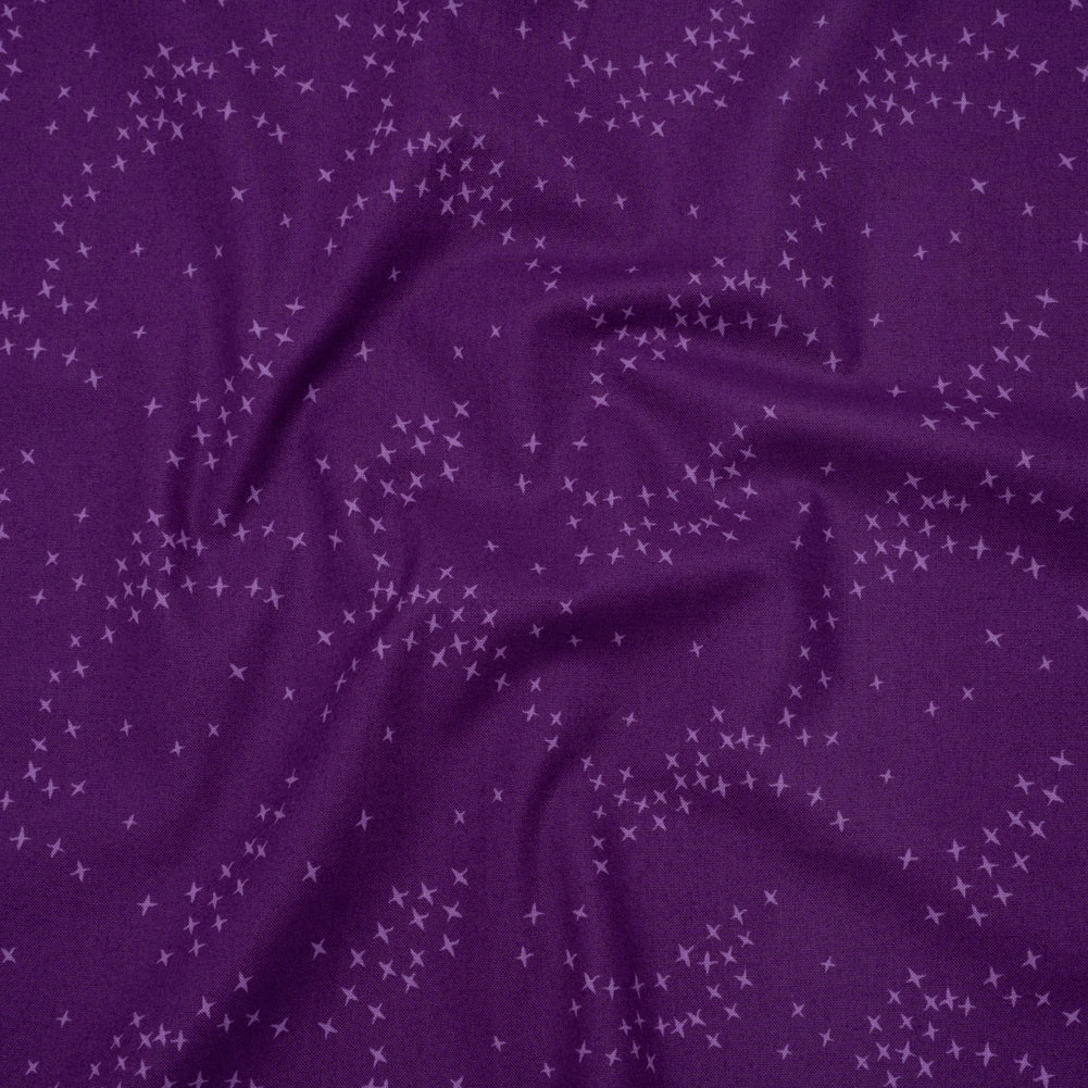 Printed Quilting Cotton by Ghazal Razavi for FIGO Studio - Purple Birds - Seasons Basics Collection - Drape
