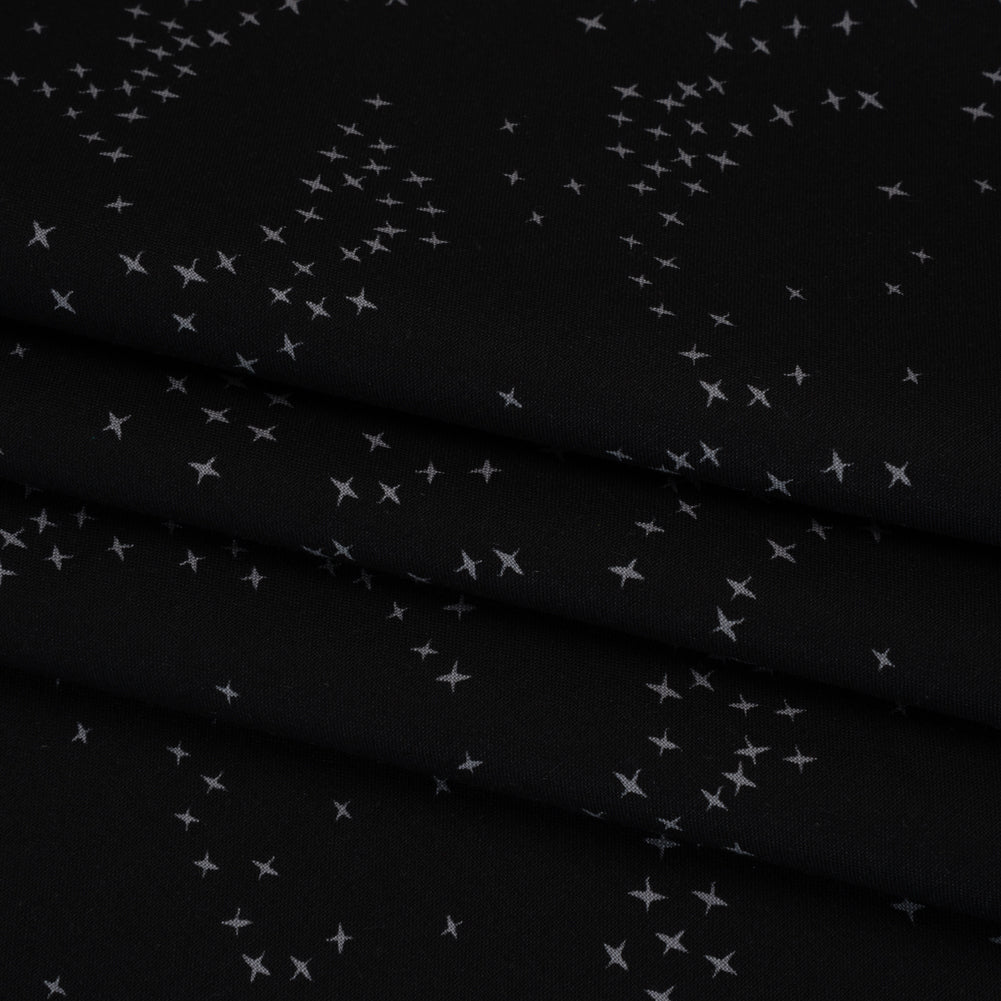 Printed Quilting Cotton by Ghazal Razavi for FIGO Studio - Black Birds - Seasons Basics Collection Detail