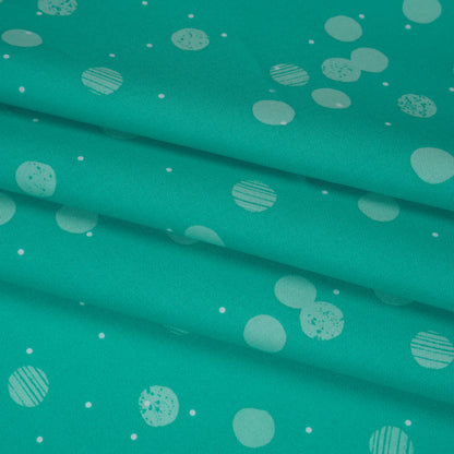 Printed Quilting Cotton by Ghazal Razavi for FIGO Studio - Mint Snow Textured Circles and Spots - Seasons Basics Collection