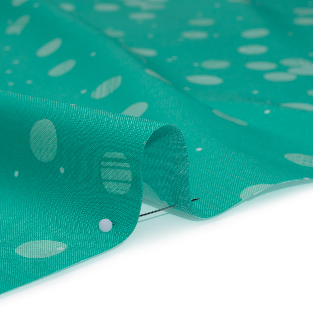 Printed Quilting Cotton by Ghazal Razavi for FIGO Studio - Mint Snow Textured Circles and Spots - Seasons Basics Collection - Full