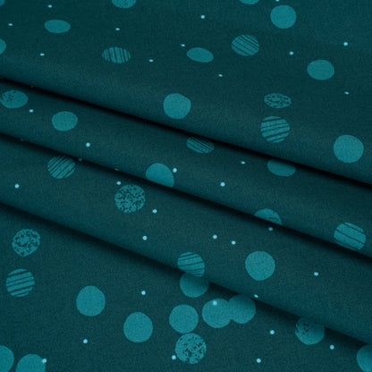 Printed Quilting Cotton by Ghazal Razavi for FIGO Studio - Teal Snow Textured Circles and Spots - Seasons Basics Collection