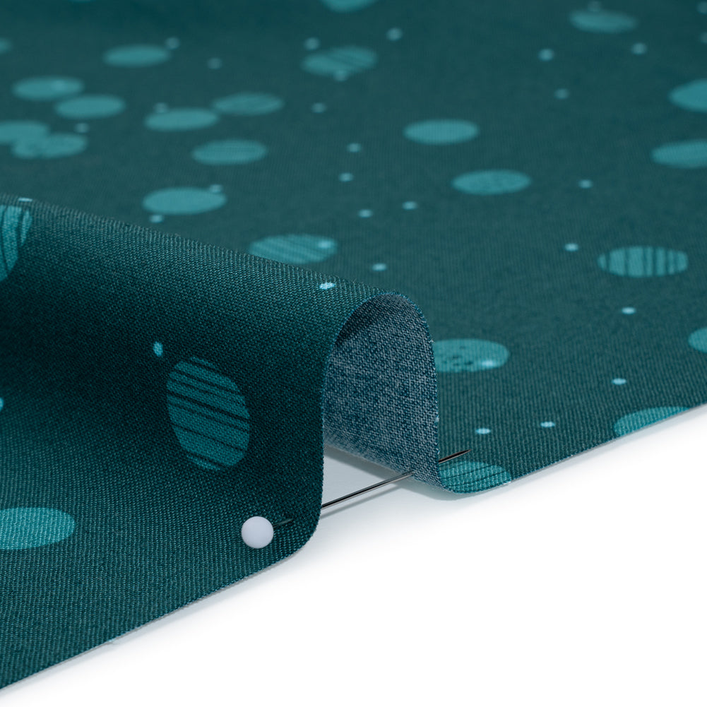 Printed Quilting Cotton by Ghazal Razavi for FIGO Studio - Teal Snow Textured Circles and Spots - Seasons Basics Collection - Full - Image 3 of 6