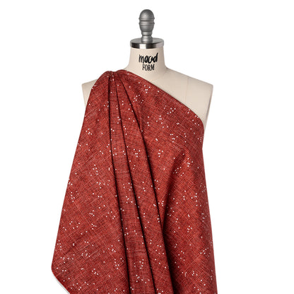Printed Quilting Cotton by Ghazal Razavi for FIGO Studio - Red Checks and Stars - Stash Collection