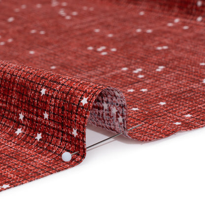 Printed Quilting Cotton by Ghazal Razavi for FIGO Studio - Red Checks and Stars - Stash Collection