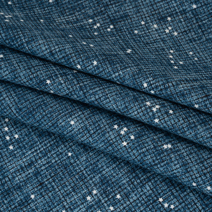 Printed Quilting Cotton by Ghazal Razavi for FIGO Studio - Blue Checks and Stars - Stash Collection Detail