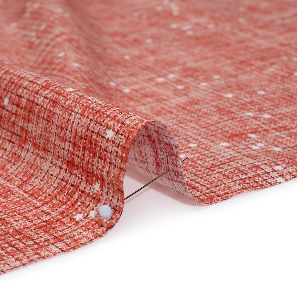 Printed Quilting Cotton by Ghazal Razavi for FIGO Studio - Orange Checks and Stars - Stash Collection - Full - Image 3 of 7