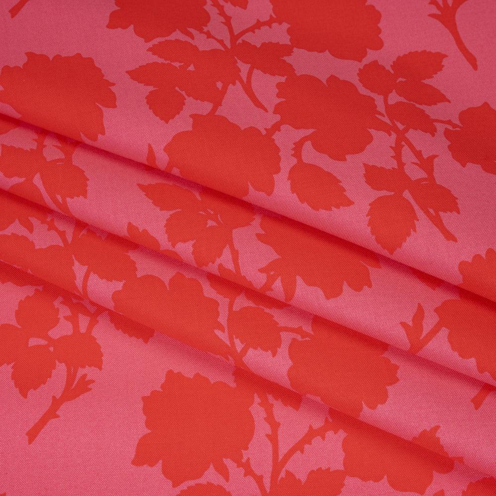 Printed Quilting Cotton by Heather Bailey for FIGO Studio - Strawberry Bramble Floral Silhouettes - Pop Sugar Collection Detail