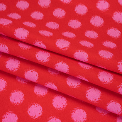 Printed Quilting Cotton by Heather Bailey for FIGO Studio - Cherry Top Dot Ikat Polka Dots - Pop Sugar Collection Detail