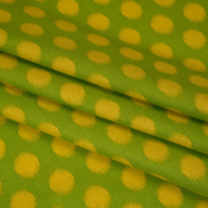 Printed Quilting Cotton by Heather Bailey for FIGO Studio - Green Top Dot Ikat Polka Dots - Pop Sugar Collection