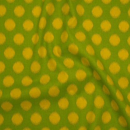 Printed Quilting Cotton by Heather Bailey for FIGO Studio - Green Top Dot Ikat Polka Dots - Pop Sugar Collection