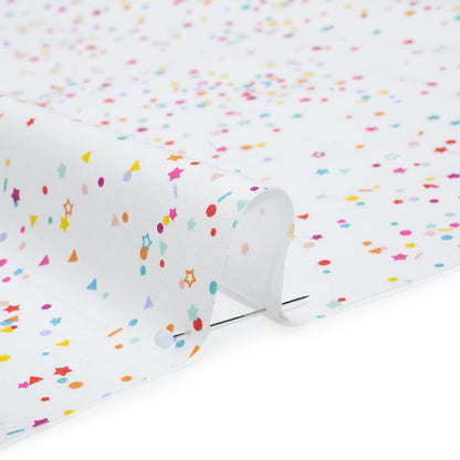 Printed Quilting Cotton by Ghazal Razavi for FIGO Studio - Rainbow and White Sprinkles- Dovetail Collection