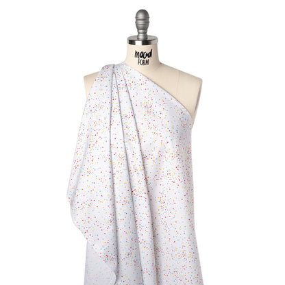 Printed Quilting Cotton by Ghazal Razavi for FIGO Studio - Rainbow and White Sprinkles- Dovetail Collection